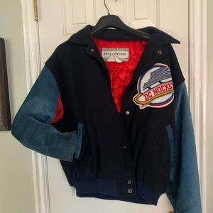 1980s vintage dual control hockey jacket